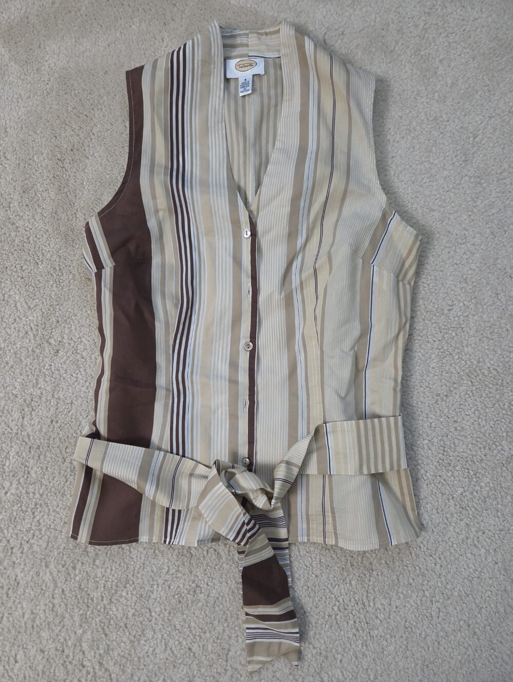 TALBOTS Brown Sleeveless Top Size 8